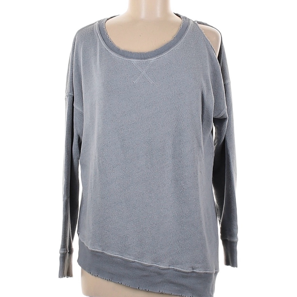 🔥 n:PHILANTHROPY Blue/Gray Distressed Sweatshirt Size M